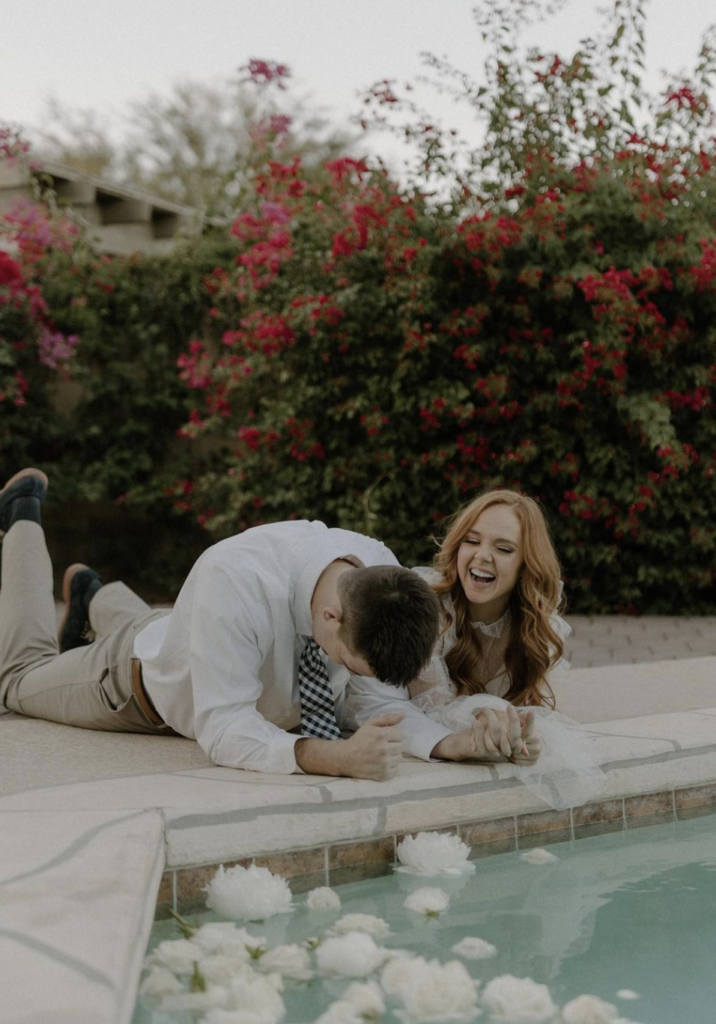 Backyard Pool Elopement Wedding in Scottsdale, Arizona